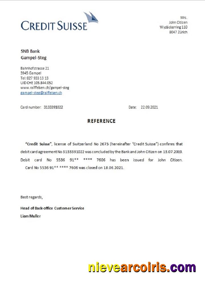 Switzerland Credit Suisse closure reference